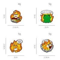 Cartoon Style Cute Streetwear Cartoon Frog Alloy Stamping Stoving Varnish Plating Unisex Brooches main image 9