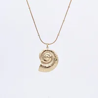 Marine Style Beach Starfish Conch Shell Titanium Steel Plating Unisex Pendant Necklace main image 5