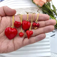 Cute Sweet Heart Shape Copper Women's Pendant Necklace main image 2