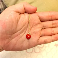 Cute Sweet Heart Shape Copper Women's Pendant Necklace sku image 2