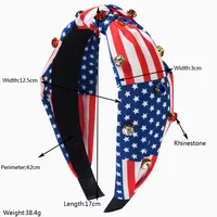 Women's Modern Style Pentagram American Flag Cloth Hair Band main image 2
