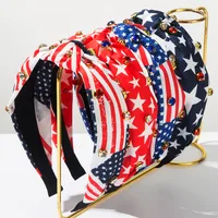 Women's Modern Style Pentagram American Flag Cloth Hair Band main image 1
