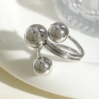 Casual Simple Style Artistic Geometric 304 Stainless Steel 18K Gold Plated Women's Open Rings main image 3