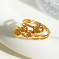 Casual Simple Style Artistic Geometric 304 Stainless Steel 18K Gold Plated Women's Open Rings main image 5
