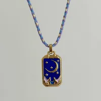 Elegant Vintage Style Geometric Heart Shape 304 Stainless Steel Enamel 18K Gold Plated Valentine'S Day Women's Pendant Necklace main image 2