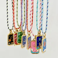 Elegant Vintage Style Geometric Heart Shape 304 Stainless Steel Enamel 18K Gold Plated Valentine'S Day Women's Pendant Necklace main image 1