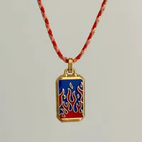 Elegant Vintage Style Geometric Heart Shape 304 Stainless Steel Enamel 18K Gold Plated Valentine'S Day Women's Pendant Necklace sku image 6