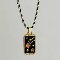 Elegant Vintage Style Geometric Heart Shape 304 Stainless Steel Enamel 18K Gold Plated Valentine'S Day Women's Pendant Necklace sku image 10