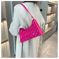 Women's Pu Leather Solid Color Elegant Square Zipper Underarm Bag main image 2