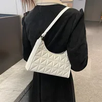 Women's Pu Leather Solid Color Elegant Square Zipper Underarm Bag main image 3