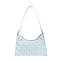 Women's Pu Leather Solid Color Elegant Square Zipper Underarm Bag sku image 1