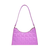 Women's Pu Leather Solid Color Elegant Square Zipper Underarm Bag sku image 2