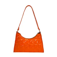 Women's Pu Leather Solid Color Elegant Square Zipper Underarm Bag sku image 4
