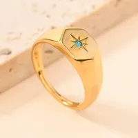 Vacation Classic Style Solid Color 304 Stainless Steel Inlay Rhinestones Women's Rings main image 3