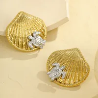 1 Pair Vacation Classic Style Solid Color 304 Stainless Steel Ear Studs main image 5