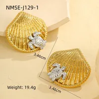 1 Pair Vacation Classic Style Solid Color 304 Stainless Steel Ear Studs sku image 1