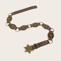 Vintage Style Star Heart Shape Pu Leather Alloy Women's sku image 4