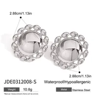 Basic Vacation Commute Geometric 316 Stainless Steel  Ear Studs sku image 2