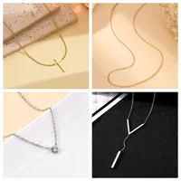 Vintage Style Simple Style Cross 304 Stainless Steel Women's Necklace main image 1