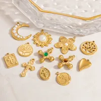 Casual Simple Style Moon 304 Stainless Steel Jewelry Accessories main image 2
