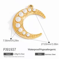 Casual Simple Style Moon 304 Stainless Steel Jewelry Accessories sku image 9