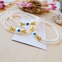 IG Style Vacation Eye Copper Polishing Plating 18K Gold Plated Women's Bracelets main image 3