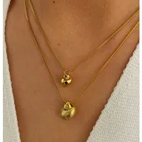 Vintage Style Classic Style Conch Snails 316L Stainless Steel  Irregular 18K Gold Plated Women's Pendant Necklace main image 3