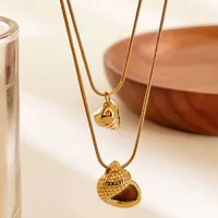 Vintage Style Classic Style Conch Snails 316L Stainless Steel  Irregular 18K Gold Plated Women's Pendant Necklace main image 4