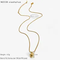 Vintage Style Classic Style Conch Snails 316L Stainless Steel  Irregular 18K Gold Plated Women's Pendant Necklace sku image 1