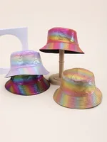 Women's Men's Casual Punk Streetwear Colorful Wide Eaves Bucket Hat main image 1