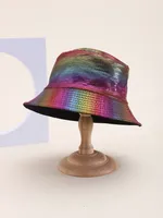Women's Men's Casual Punk Streetwear Colorful Wide Eaves Bucket Hat main image 4