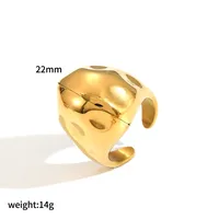 IG Style Exaggerated Irregular Geometric 304 Stainless Steel 18K Gold Plated Women's Rings main image 6