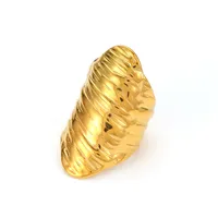Retro Classic Style Geometric 304 Stainless Steel 18K Gold Plated Women's Rings main image 6