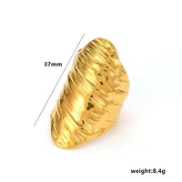 Retro Classic Style Geometric 304 Stainless Steel 18K Gold Plated Women's Rings sku image 1