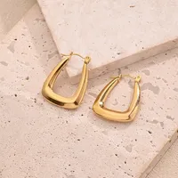 1 Pair/Package Casual Modern Style Simple Style U Shape Multicolor Handmade Polishing Plating 304 Stainless Steel 18K Gold Plated Colorful Plating Rose Gold Plated Earrings main image 4