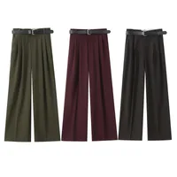 Women's Holiday Daily Selfie Casual Simple Style Streetwear Solid Color Full Length Casual Pants main image 3