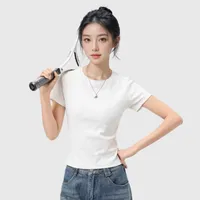 Cool Sun Protection Moisture Absorption Quick-Drying Crew Neck Shoulder Slimming Short Sleeve T-shirt Custom Printed Logo Sports Group Business Attire main image 2