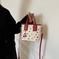 Women's Pu Leather Fruit Cute Streetwear Bucket Zipper Bucket Bag sku image 2