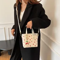 Women's Pu Leather Fruit Cute Streetwear Bucket Zipper Bucket Bag sku image 1