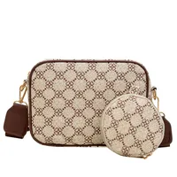 Women's Pu Leather Four Leaf Clover Streetwear Square Zipper Square Bag sku image 2