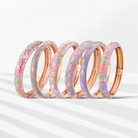 Ethnic Style Flower Zinc Alloy Enamel Women's Bangle main image 1