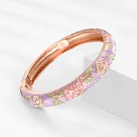 Ethnic Style Flower Zinc Alloy Enamel Women's Bangle main image 3
