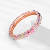 Ethnic Style Flower Zinc Alloy Enamel Women's Bangle main image 4