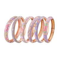 Ethnic Style Flower Zinc Alloy Enamel Women's Bangle main image 5