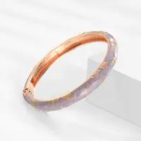 Ethnic Style Flower Zinc Alloy Enamel Women's Bangle sku image 1