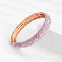 Ethnic Style Flower Zinc Alloy Enamel Women's Bangle sku image 2