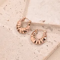 1 Pair/Package Casual Modern Style Simple Style U Shape Multicolor Simple Handmade Polishing Plating 304 Stainless Steel 18K Gold Plated Colorful Plating Rose Gold Plated Earrings main image 5