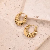1 Pair/Package Casual Modern Style Simple Style U Shape Multicolor Simple Handmade Polishing Plating 304 Stainless Steel 18K Gold Plated Colorful Plating Rose Gold Plated Earrings main image 2