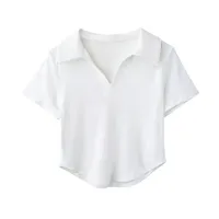 170G Short Slim-Fit Polo Collar Short Sleeve T-shirt Modal 95% Cotton 5% Spandex Open Version Custom Design main image 2