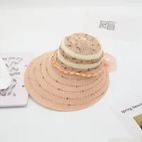 Women's Vacation Simple Style Solid Color Big Eaves Straw Hat sku image 92
